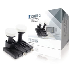 Nedis KN-LNB-TM60N convertisseur abaisseur de fréquence Low Noise Block (LNB) Noir, Blanc