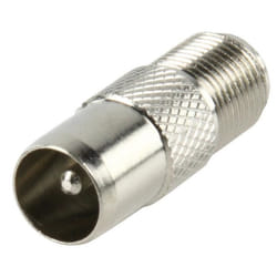 Adaptateur Coaxial - VALUE LINE - NE26435 - F Mâle vers F Femelle - Argent - Câble Coaxial
