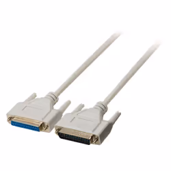 Valueline VLCP52110I50, Ivoire, D-SUB 25-Pin, D-SUB 25-Pin, 5 m