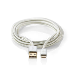 Nedis CCTB39300AL10 câble de téléphone portable Aluminium 1 m USB A Lightning