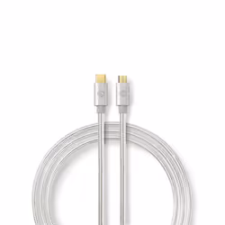 Nedis CCTB60650AL30, 3 m, Micro-USB B, USB C, USB 2.0, 480 Mbit/s, Aluminium