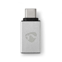 Nedis CCTB60915AL changeur de genre de câble USB Type-C Male USB A Female Aluminium