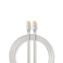 Nedis CCTB64700AL10 câble USB 1 m USB 3.2 Gen 1 (3.1 Gen 1) USB C Aluminium