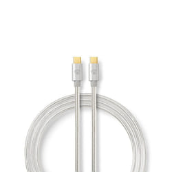Nedis CCTB64700AL20 câble USB 2 m USB 3.2 Gen 1 (3.1 Gen 1) USB C Aluminium