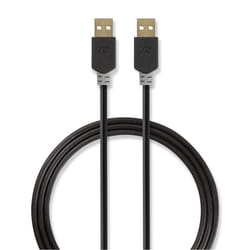 Nedis CCBW60000AT20 câble USB 2 m USB 2.0 USB A Anthracite