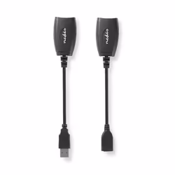 Nedis CCGP60EXTBK500, 50 m, USB A, USB A, USB 2.0, 480 Mbit/s, Noir