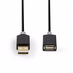 Nedis CCBW60010AT20 câble USB 2 m USB 2.0 USB A Anthracite