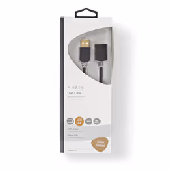 Nedis CCBW60010AT20 câble USB 2 m USB 2.0 USB A Anthracite