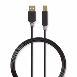 Nedis CCBW60100AT30, 3 m, USB A, USB B, USB 3.2 Gen 1 (3.1 Gen 1), 480 Mbit/s, Anthracite