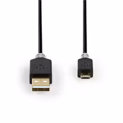 Nedis CCBW60500AT10 câble USB 1 m USB 2.0 USB A Micro-USB B Anthracite
