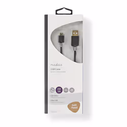 Nedis CCBW60500AT10 câble USB 1 m USB 2.0 USB A Micro-USB B Anthracite
