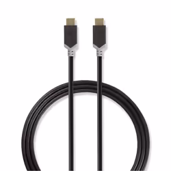 Nedis CCBW64700AT10, 1 m, USB C, USB C, USB 3.2 Gen 2 (3.1 Gen 2), 4,8 Mbit/s, Anthracite