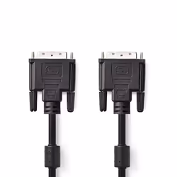 Nedis CCGP32000BK30, 3 m, DVI-D, DVI-D, Mâle, Mâle, Noir