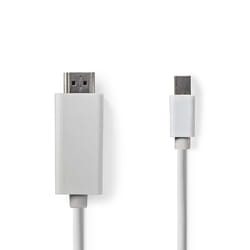 Nedis CCGP37600WT20 câble vidéo et adaptateur 2 m Mini DisplayPort HDMI Blanc