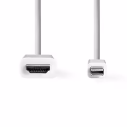 Nedis CCGP37600WT20 câble vidéo et adaptateur 2 m Mini DisplayPort HDMI Blanc