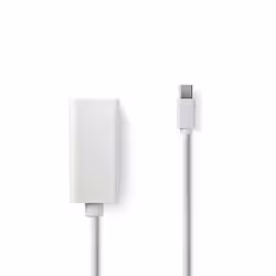 Nedis CCGP37650WT02, 0,2 m, Mini DisplayPort, HDMI Type A (Standard), Mâle, Femelle, Nickel
