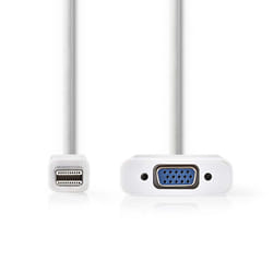Nedis CCGP37850WT02 câble vidéo et adaptateur 0,2 m VGA (D-Sub) Mini DisplayPort Blanc