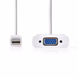 Nedis CCGP37850WT02 câble vidéo et adaptateur 0,2 m VGA (D-Sub) Mini DisplayPort Blanc
