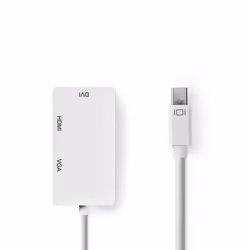 Nedis CCGP37465WT02, 0,2 m, Mini DisplayPort, VGA (D-Sub), Mâle, Femelle, Droit
