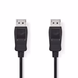Nedis CCGP37010BK20, 2 m, DisplayPort, DisplayPort, Mâle, Mâle, Droit