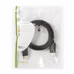 Nedis CCGP37010BK20 câble vidéo et adaptateur 2 m DisplayPort Noir
