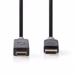 Nedis CCBW37100AT20 câble vidéo et adaptateur 2 m DisplayPort HDMI Anthracite