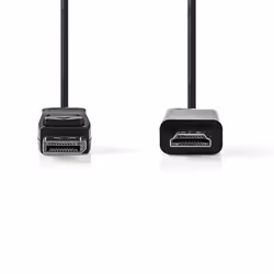Nedis CCGP37100BK10 câble vidéo et adaptateur 1 m DisplayPort HDMI Noir