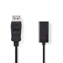 Nedis CCGP37150BK02 câble vidéo et adaptateur 0,2 m HDMI Type A (Standard) DisplayPort Noir