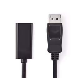 Nedis CCGP37150BK02 câble vidéo et adaptateur 0,2 m HDMI Type A (Standard) DisplayPort Noir
