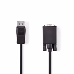 Nedis CCGP37300BK10, 1 m, DisplayPort, VGA (D-Sub), Mâle, Mâle, Droit