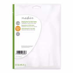 Nedis CCGP37300BK10 câble vidéo et adaptateur 1 m DisplayPort VGA (D-Sub) Noir