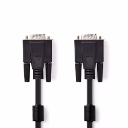 Nedis CCGP59000BK30, 3 m, VGA (D-Sub), VGA (D-Sub), Mâle, Mâle, Noir
