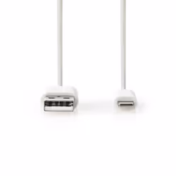 Nedis CCBW39300WT20 câble Lightning 2 m Blanc