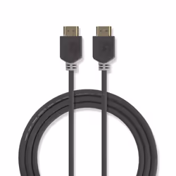 Nedis CVBW34000AT150, 15 m, HDMI Type A (Standard), HDMI Type A (Standard), Compatibilité 3D, Anthracite