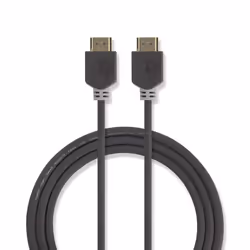 Nedis CVBW34000AT50, 5 m, HDMI Type A (Standard), HDMI Type A (Standard), Compatibilité 3D, Anthracite