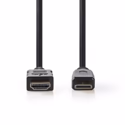 Nedis CVGP34500BK15 câble HDMI 1,5 m HDMI Type A (Standard) HDMI Type C (Mini) Noir