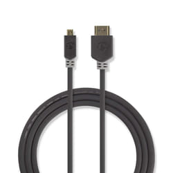 Nedis CVBW34700AT20 câble HDMI 2 m HDMI Type A (Standard) HDMI Type D (Micro) Anthracite