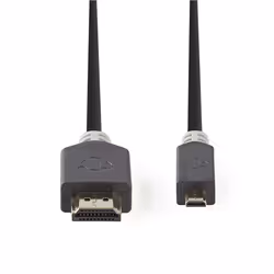 Nedis CVBW34700AT20 câble HDMI 2 m HDMI Type A (Standard) HDMI Type D (Micro) Anthracite