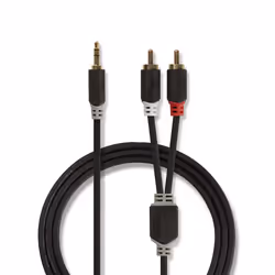 Nedis CABW22200AT30, 3,5mm, 2 x RCA, Aluminium cuivré (CCA), 3 m, Anthracite
