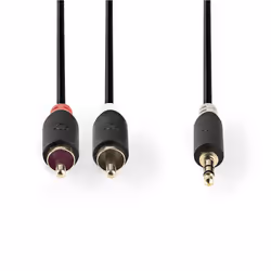 Nedis CABW22200AT50 câble audio 5 m 3,5mm 2 x RCA Anthracite