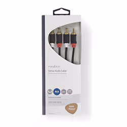 Nedis CABW24200AT20, 2 x RCA, Mâle, 2 x RCA, Mâle, 2 m, Anthracite
