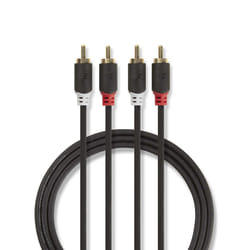 Nedis CABW24200AT30 câble audio 3 m 2 x RCA Anthracite
