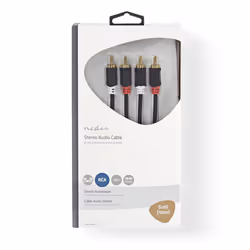 Nedis CABW24200AT100, 2 x RCA, Mâle, 2 x RCA, Mâle, 10 m, Anthracite
