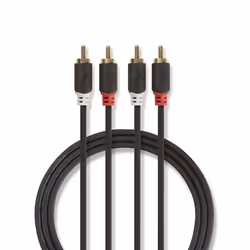 Nedis CABW24200AT100 câble audio 10 m 2 x RCA Anthracite