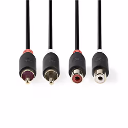Nedis CABW24205AT20 câble audio 2 m 2 x RCA Anthracite