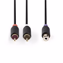 Nedis CABW24020AT02 câble audio 0,2 m 2 x RCA RCA Anthracite