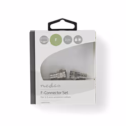 Nedis F-Connector Set connecteur coaxial Type F 2 pièce(s) 75 Ohm