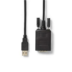 Nedis CCGW60852BK09 câble Série Noir 0,9 m USB-A RS232