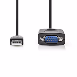 Nedis CCGW60852BK09 câble Série Noir 0,9 m USB-A RS232