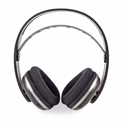Nedis HPRF210BK, Avec fil &sans fil, TV, 30 - 11000 Hz, 580 g, Écouteurs, Noir, Argent